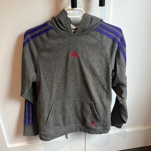 Adidas Olympic Canada Grey and Purple Stripe Sweater - Size Girls XL/ Women’s S